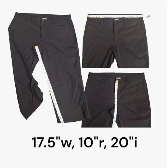 Eddie Bauer Black Rainier Nylon Stretch Capri Pants Plussize 14 - Picture 12 of 12